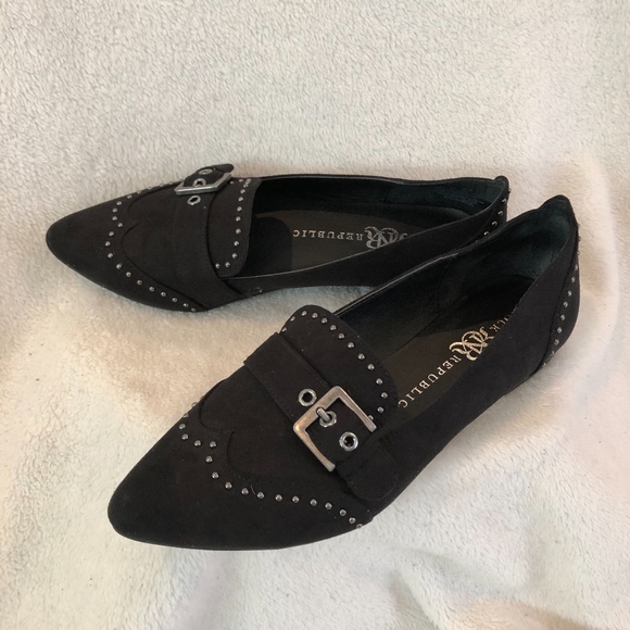 Black Rock & Republic Suede Oxford Flat - Picture 3 of 4